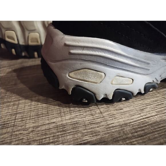 Skechers Shoes D'Lites Black silver Leather Slip On #11591 Women's 9 sparkle - Picture 8 of 10